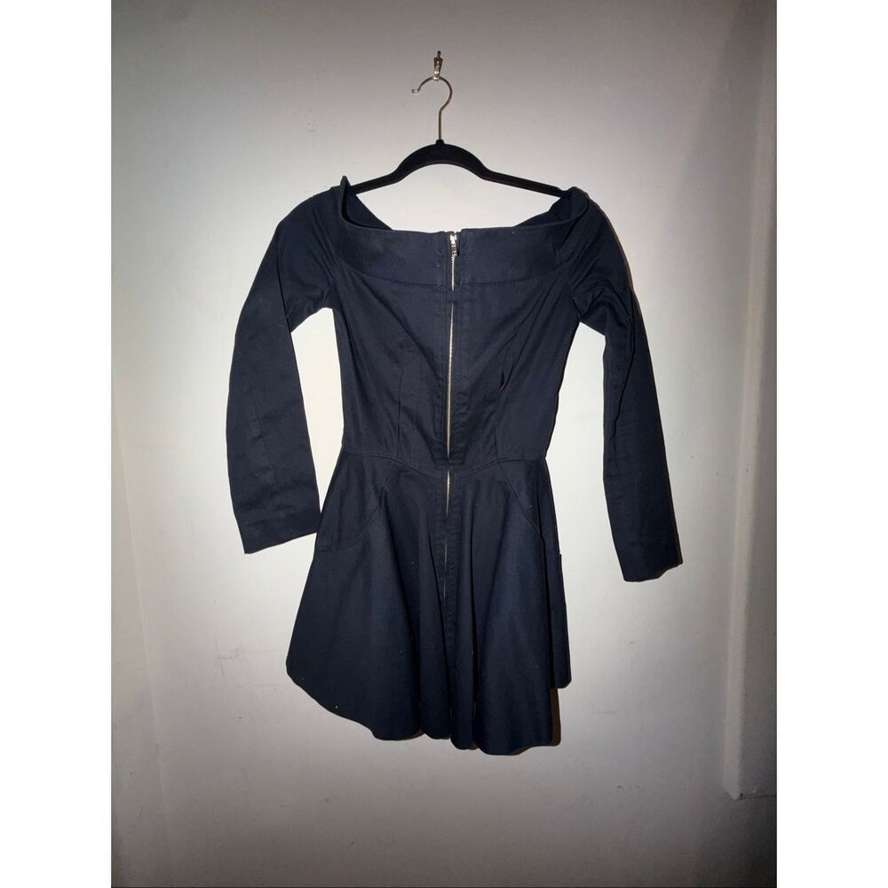 CONTRARIAN New York navy off the shoulder dress size 4